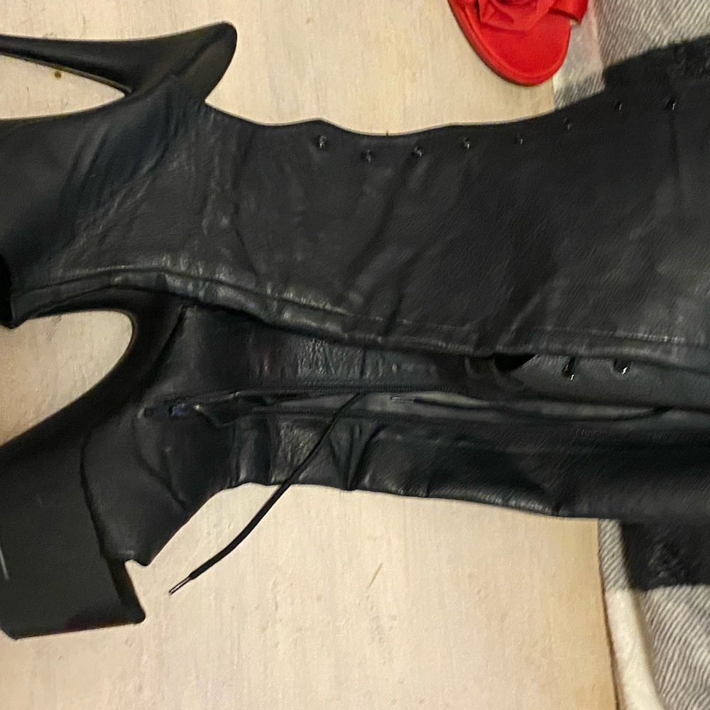 Black Hooker Boots size 9